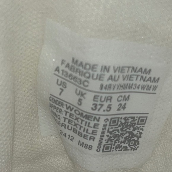 Converse Chuck Taylor All Star Platform Pink Gingham Lace Up High Top Sneakers - Picture 5 of 12